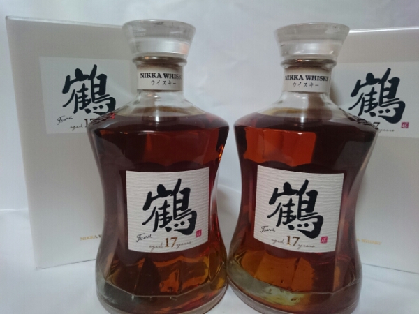 終売 ニッカウヰスキー 鶴 17年 2本セット 箱付 