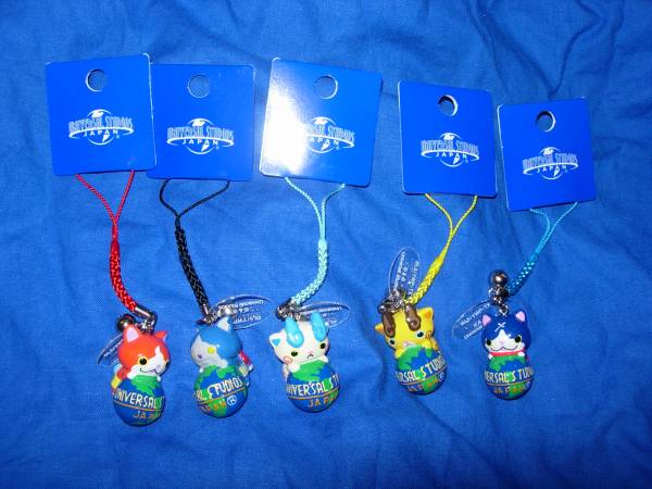 USJ限定レアセット 妖怪ウォッチ 根付 ストラップ 全5種新品