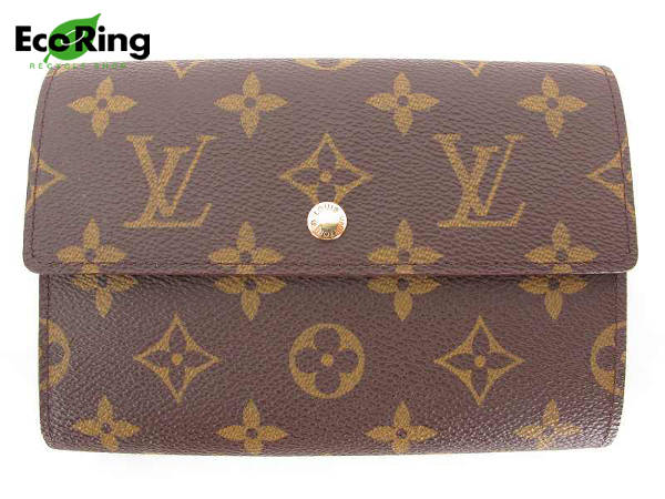 1円 ヴィトン モノグラム パスケース付 三つ折 財布 BC721