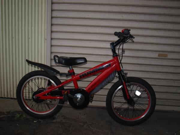 美品！HUMMER(ハマー) KID'S16-R4 レッド 16インチ(極太タイヤ)