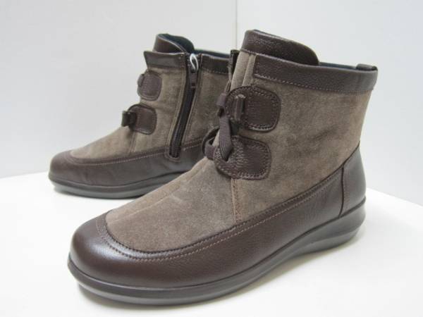 ★新品アキレス ソルボ 　　スエードブーツ　　23，5EEE　日本製
