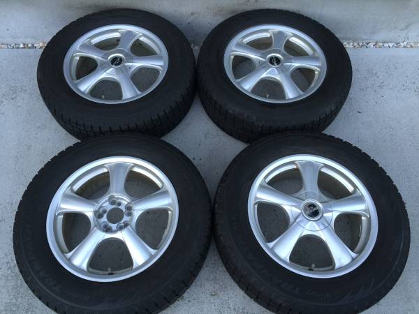 13年製 225/65R17 225/65 17 5x100、114.3 アルミ 4本