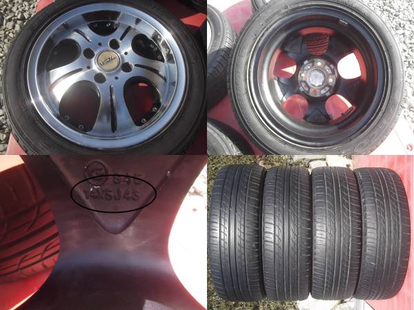 14インチ×5J+43 アルミホイール PCD100-4H 165/55R14 4本セット