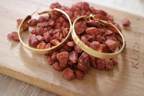 ドゥーズィエムDEUXIEMEマットゴールドベーシックフープピアス63