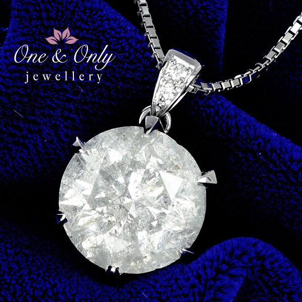 《1円》驚愕！超特大『10ct』ダイヤモンド/Iカラー PTペンダント_2