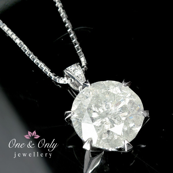 《1円》驚愕！超特大『10ct』ダイヤモンド/Iカラー PTペンダント_6