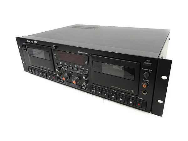 ジャンク TASCAM 302 ダブルカセットデッキ オーディオ N1658800