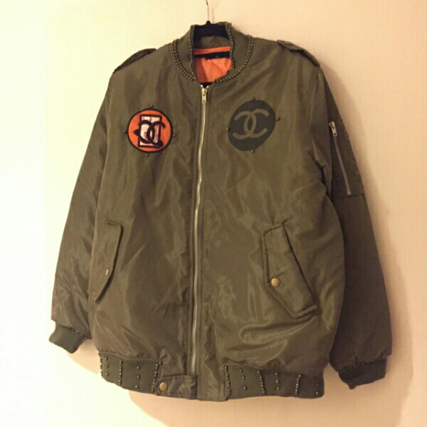 used XL パロディ MA-1 カーキ 