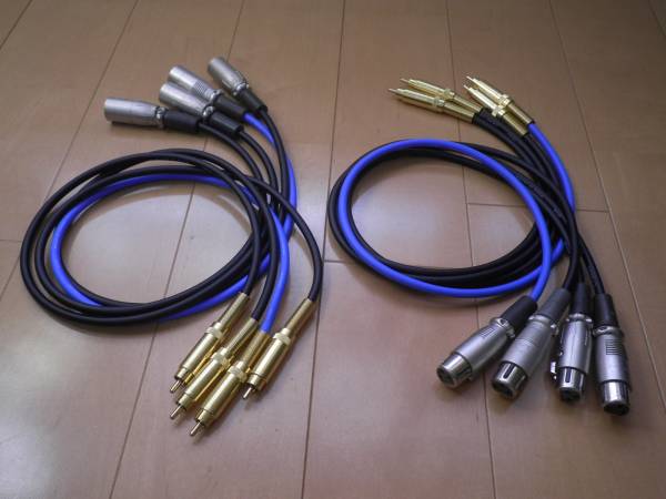 ★RCA-XLRオス メス変換ケーブル75cm 8本中古品