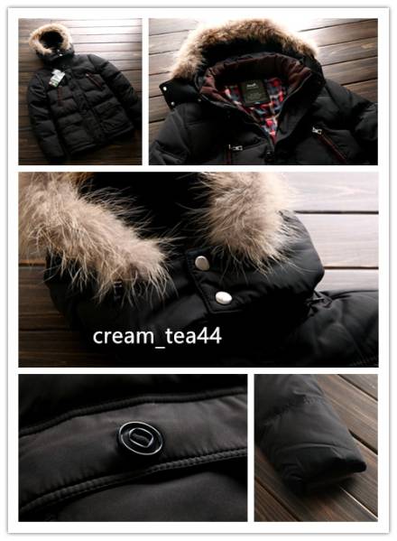 正規品※US発☆Jeep※高級タヌキファー付☆ダウンコート黒/M