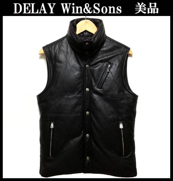 DELAY Win&Sons ウィン&サンズ レザーダウンベスト ジャケット 4