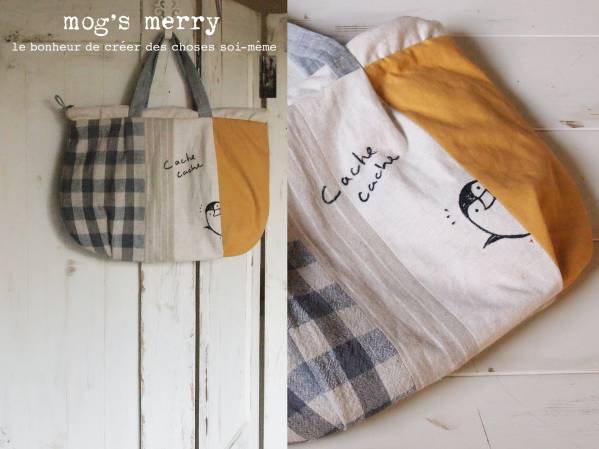 ハンドメイド＊しじみバッグ＊かくれんぼ♪ペンギンさん