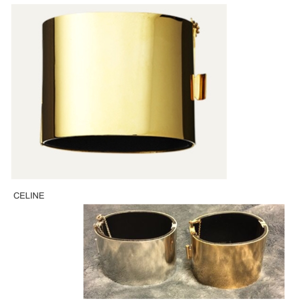 レア CELINEセリーヌ◇マンシェット バングル ブレスレット L ブランド