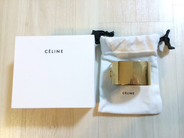 レア CELINEセリーヌ◇マンシェット バングル ブレスレット L ブランド