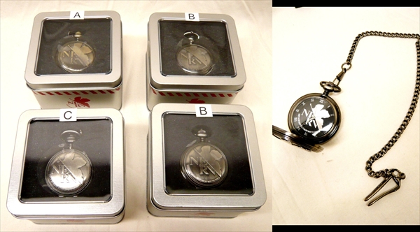 非売品@エヴァンゲリオン 懐中時計@戦術作戦部 作戦局1課@4個set