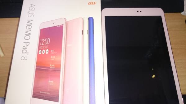 au ASUS MeMO Pad 8 AST21 パウダーピンク 美品 赤ロム保証有