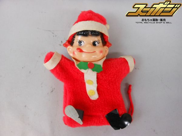 W816 不二家ペコちゃん サンタクロース手踊り人形 企業物ソフビ