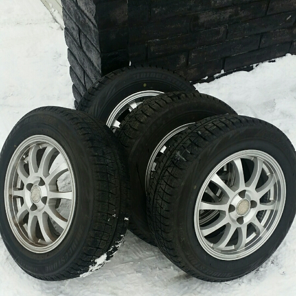 185/65R15 レボGZ バリ山　100/4穴アルミ　北海道札幌　14年製