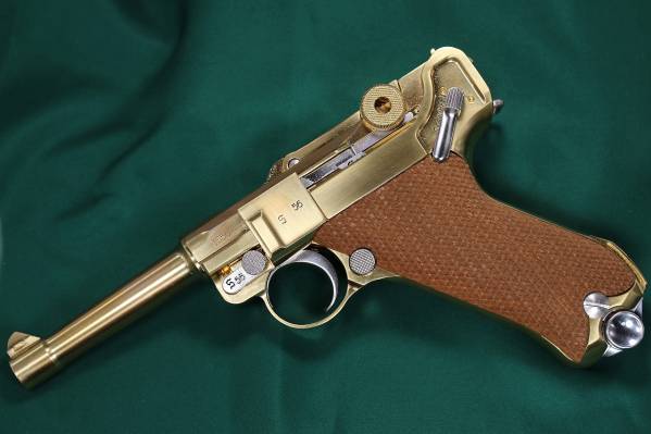 ★ マルシン 金属 ルガーP08 4インチ 木製グリップ付き ★