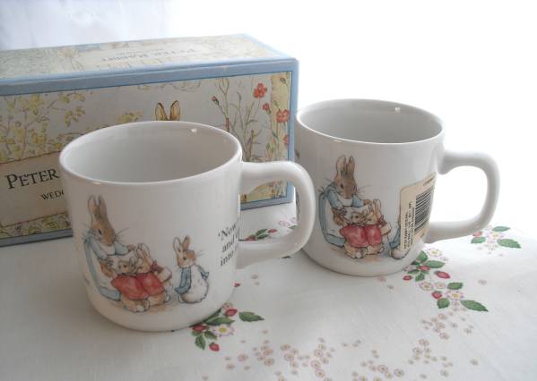 ウェッジウッド　☆　ピーターラビット　マグカップ　2客未使用