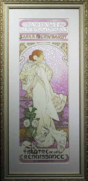 アルフォンス・ミュシャ リトグラフ | 『椿姫』 複製画 ミュシャ 1896