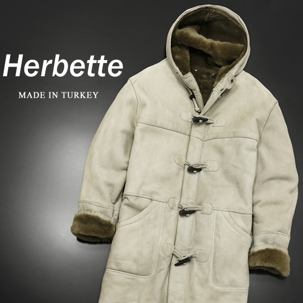 新品 トルコ製 Herbette Wフェイス 高級ムートンダッフルコート