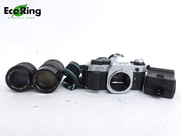 まとめ売り　Canon キャノン　A-1カメラ　セット 1円 キャノン AE-1 カメラ＆レンズ 計3点セット HD169 マニュアル