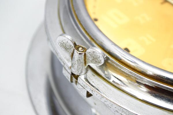 【慈光】14 軍 海上自衛隊？ 桜 錨 ゼンマイ式 掛時計