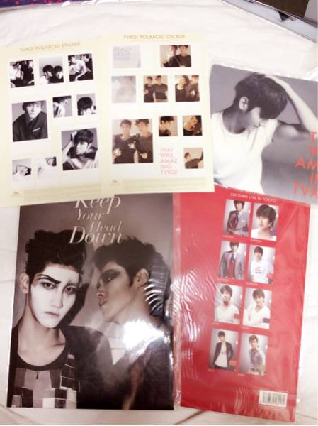 東方神起 SM公式 クリアファイル8枚セット シール マウスパッド