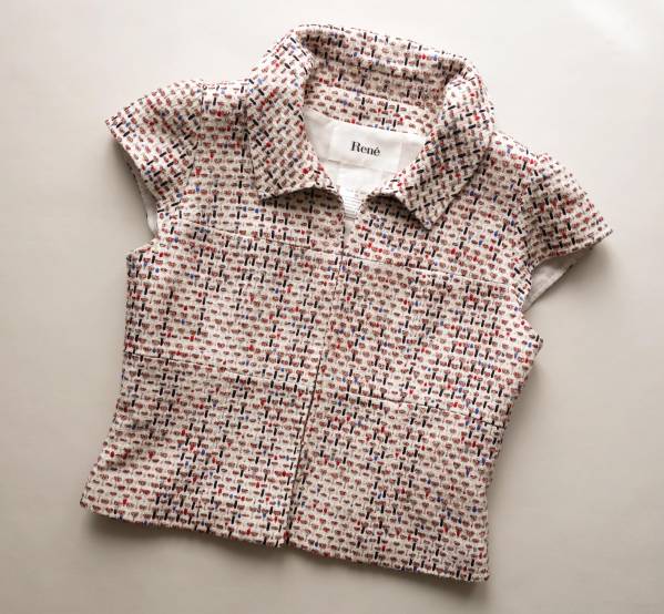 ■Rene ルネ■ 38 サマーツイード ショートボレロジャケット 5万