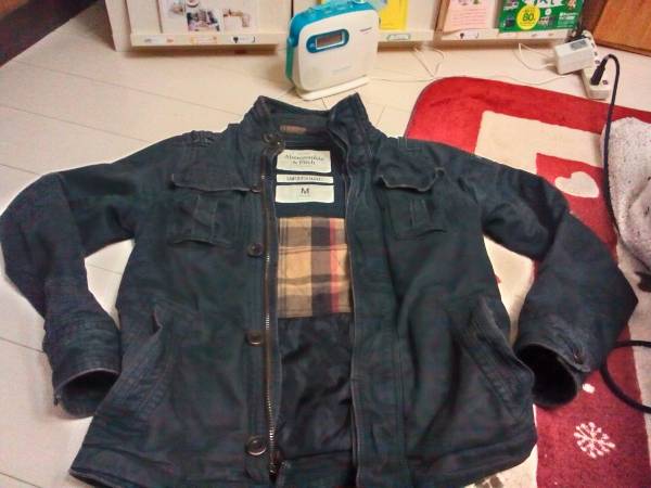 Abercrombie&Fitch ミリタリージャケット USEDネイビー サイズL