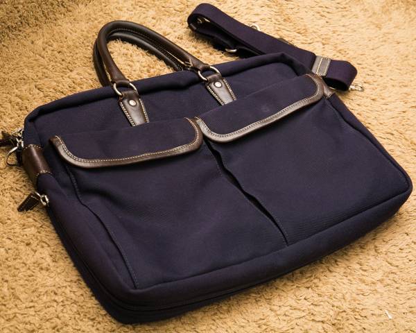 稀少モデルPORTER ポーター ブリーフトートバッグ紺メンズ 革 鞄