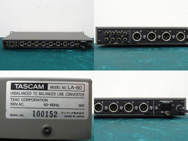 TASCAM | LA-80 LA-80MKII to balanced - 8-channel unbalanced line