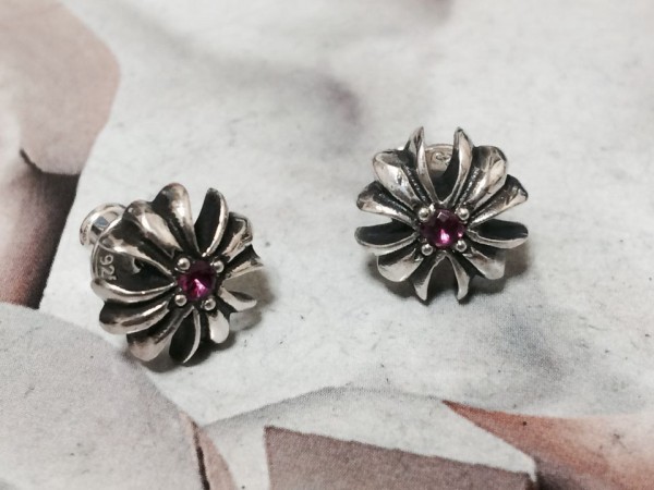Chrome Hearts※正規クロムハーツ CHプラススタッドwith ルビー