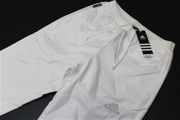 ★adidas アディダス ドライ 保温 ウインドパンツ 白[95574-M]四