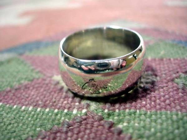 手作り★シルバー925銀無垢かまぼこリング11号★ナバホ指輪