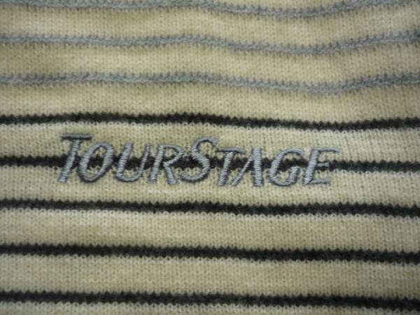 TOURSTAGE　ツアーステージ　ウールセーター　ロゴ　ボーダー　L