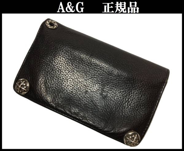 A&Gエーアンドジー レザーウォレット 財布 クロス リング ブレス A&G