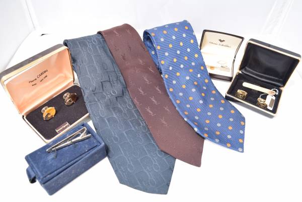 dunhil ダンヒル ネクタイ タイピン カフス など7点セット♪