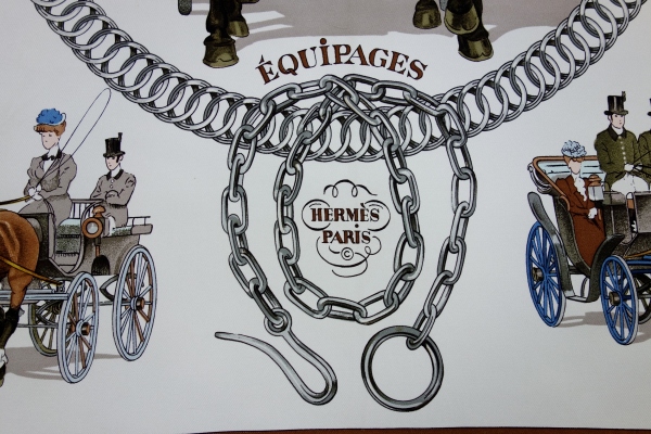 スカーフ カレ90 エルメス HERMES 「EQUIPAGES（馬車