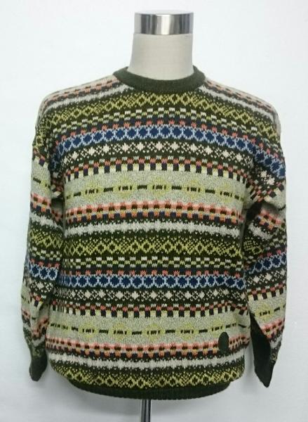 極美品【TRUSSARDI/イタリア製】 ウール100% カラフルセーター