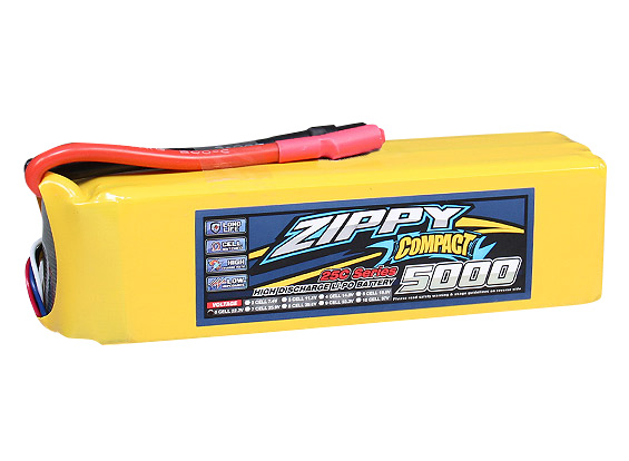 197☆ZIPPY コンパクト 5000mAh 6S 25C リポ_送料無料