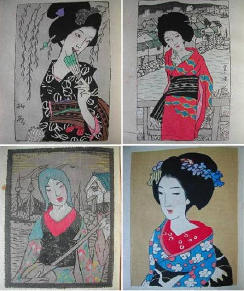 竹久夢二のご紹介⁄夢二の新版画,木版画の販売、買取、ご処分は 竹久夢