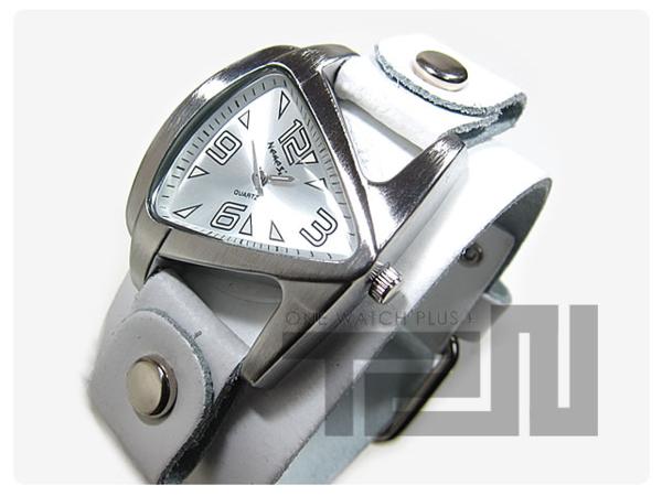 NEMESIS/ネメシス WGB024S レザーブレスウォッチ 白 腕時計