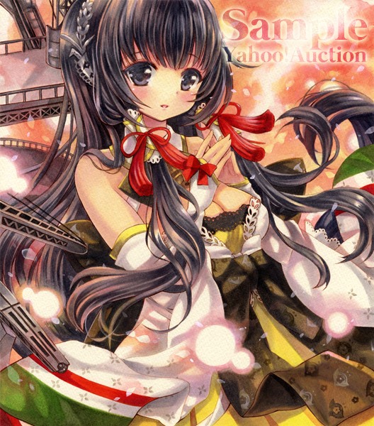 艦これ / 瑞穂 】 同人 手描き イラスト / 色紙