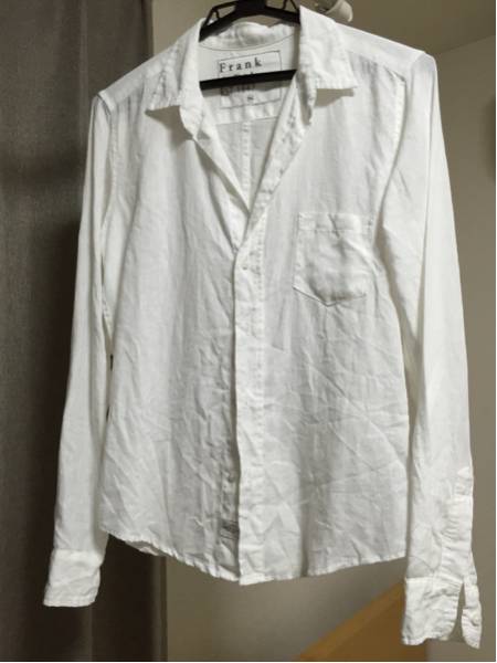 通販値下 美品 フランクアンドアイリーン リネン 麻 白シャツ XS barry