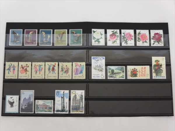 中国切手 (特46)唐三彩/(特61)牡丹シリーズ/他 計25枚 未使用