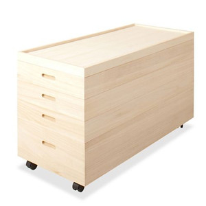 桐黒キャスター付衣装箱 　幅９５　Ｈ５５　 GA－００８