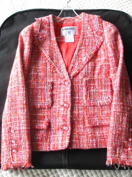 新品同様☆即決CHANELシャネル最高級MIX糸ツイードジャケット34