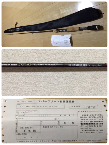 エバーグリーン カレイド スティングレイ TKDC-66MLBF PRO 美品